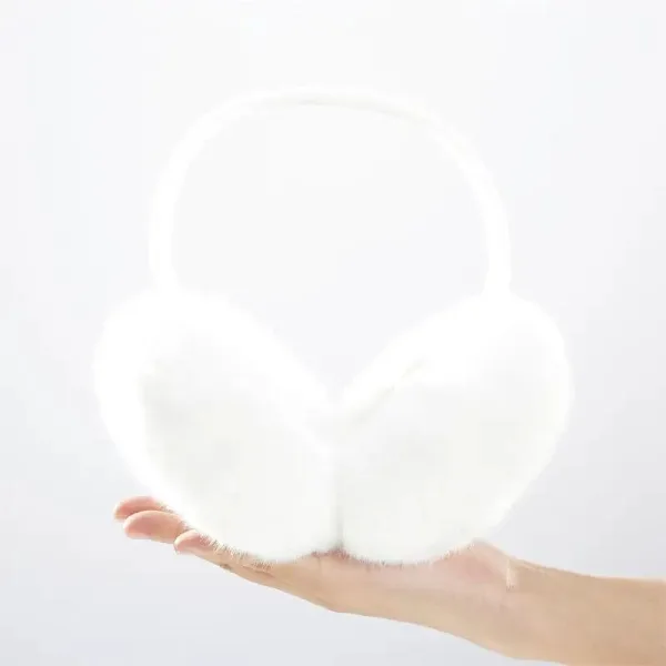 cache oreille fourrure blanc