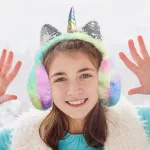 cache oreilles coloré arc-en-ciel