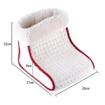 chauffe-pied douillet blanc et rouge