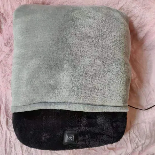 chauffe-pieds électrique gris à chargeur USB