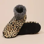 chaussettes chaussons doux léopard
