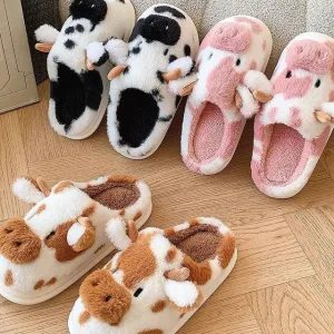 chausson animaux couple vache mignonne