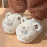 chaussons à motif ours mignon