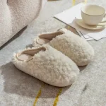 chaussons à rayures douceur hivernale