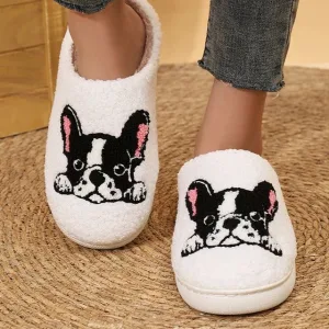 chaussons animaux bouledogue