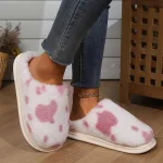 chaussons animaux confortables vache
