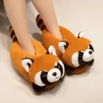 chaussons animaux panda roux et renard