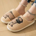 chaussons animaux pour adultes chien carlin