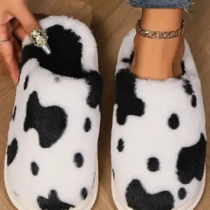 chaussons animaux vache