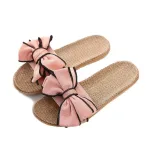 chaussons avec noeud pour femme
