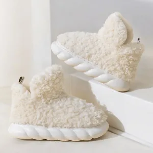 chaussons botte poilus