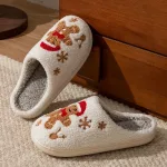 chaussons chaleureux Noël Biscuit
