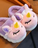 chaussons chauds licorne fille