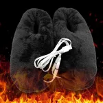 chaussons chauffants douce peluche
