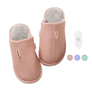 chaussons chauffants USB roses pour femmes