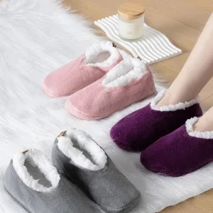 chaussons chaussettes courte fourrées