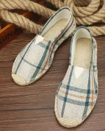 chaussons chaussures homme espadrilles à carreaux