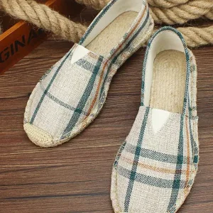 chaussons chaussures homme espadrilles à carreaux