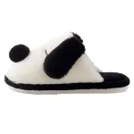 chaussons chien noir et blanc