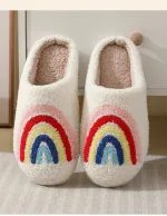 chaussons colorés femme arc-en-ciel