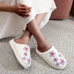 chaussons confort femme fleuris