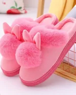 chaussons confort femme lapin