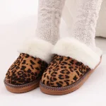 chaussons confort femme léopard