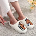 chaussons confort femme thème cheval