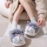 chaussons confortables chat kawaii