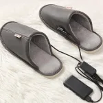 chaussons confortables chauffants USB
