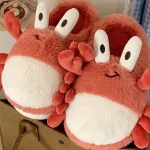 chaussons confortables crabe