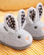 chaussons confortables enfant lapin