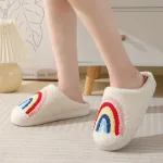 chaussons confortables femme arc-en-ciel