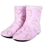 chaussons confortables femme coeur