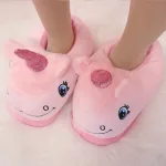 chaussons confortables femme licorne