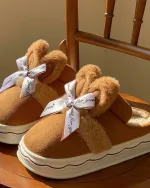 chaussons confortables gros lapin