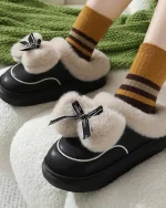 chaussons confortables hiver femme
