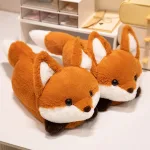 chaussons confortables panda roux et renard