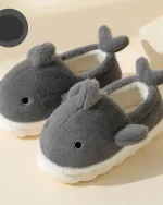 chaussons confortables requin