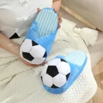 chaussons confortables style ballon de foot