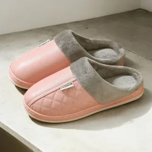 chaussons cuir femme