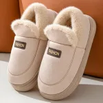 chaussons d'hiver en tissu doux