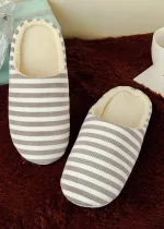 chaussons d'intérieur femme rayé