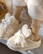 chaussons d'intérieur gros lapin