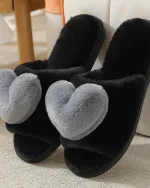 chaussons doux cœur douillet