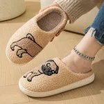 chaussons doux chien carlin