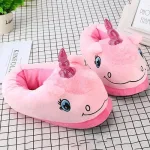 chaussons doux femme licorne