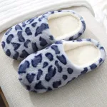 chaussons doux léopard pour femme