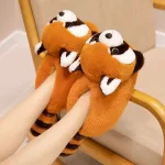 chaussons doux panda roux et renard
