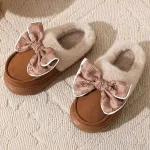 chaussons doux pour femme avec nœud